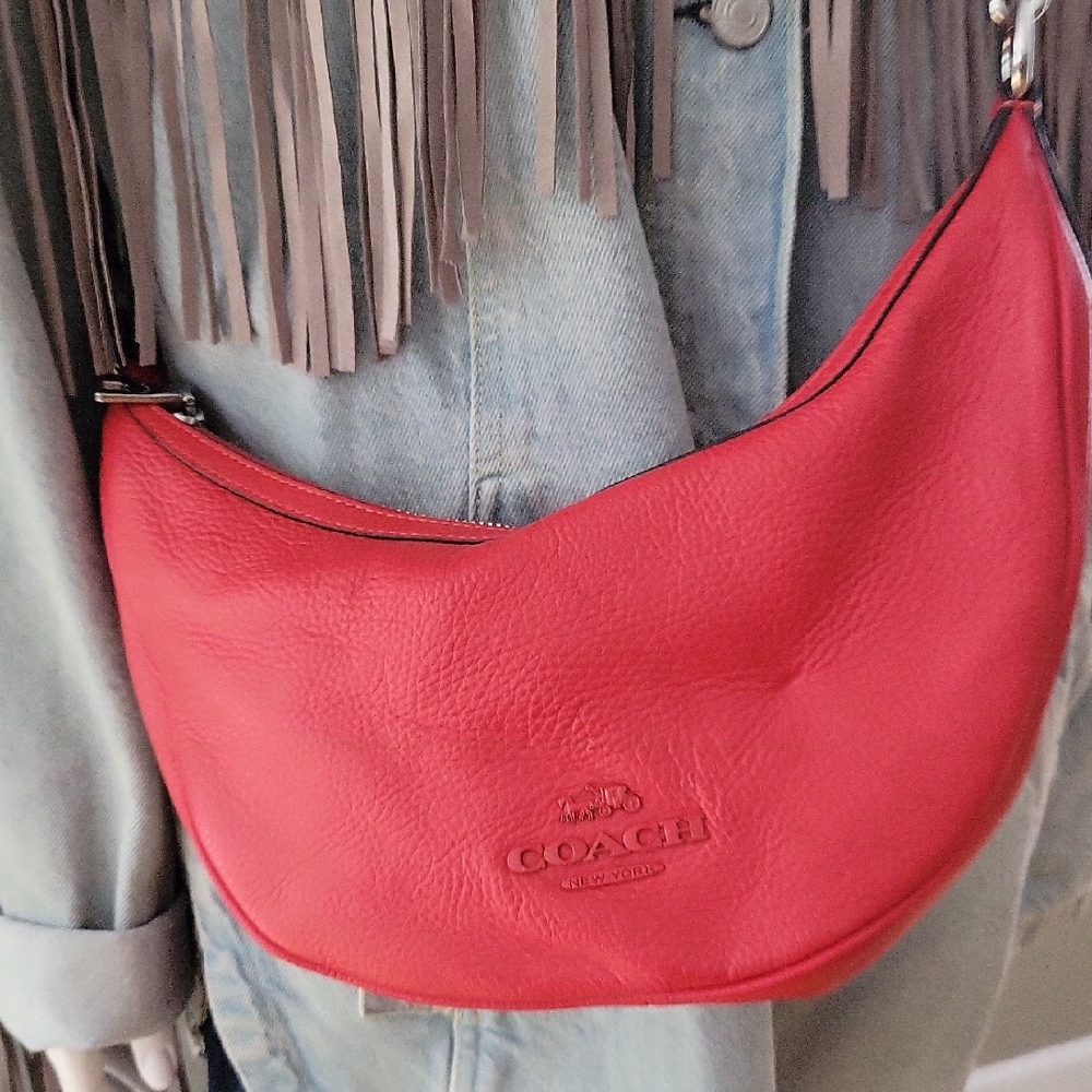 Coach Aria Crossbody Bag In Bright Poppy